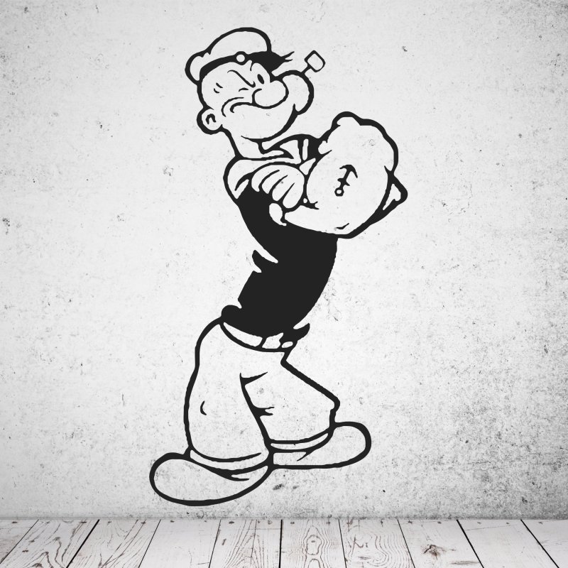 46139 Popeye Wandaufkleber